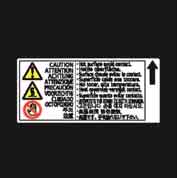 (x2)DECAL:H-TEMP WARNING:HEATER
