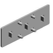 (x2)CAP:STAY:GUIDE:FLANGE