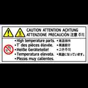 DECAL:H-TEMP WARNING:HEATER