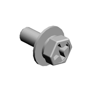 (x2)HEXAGONAL BOLT:W/WASHER:M3X8