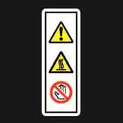 DECAL:WARNING (HIGH TEMPERATURE):LENGTHWISE