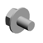 (x2)HEXAGONAL HEAD BOLT W/WASHER:M3X6