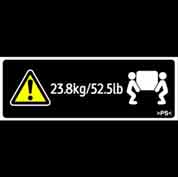 (x5)DECAL:CAUTION:WEIGHT:23.8KG