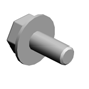 (x16)HEXAGONAL BOLT:DOUBLE SCREW:M3X8