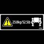 DECAL:CAUTION:WEIGHT:23.8KG:M198