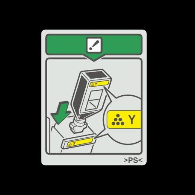DECAL:COVER:TONER SUPPLY:Y