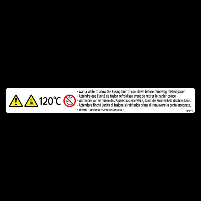 DECAL:H-TEMP WARNING:FUSING
