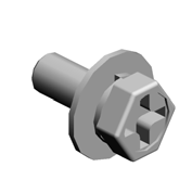 (x2)HEXAGONAL BOLT:W/WASHER:M3X8