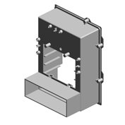 (x2)DUCT:EXHAUST:ABSORB DUST SUB-UNIT:C/T BOX:FRONT