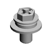 (x2)HEXAGONAL BOLT:DOUBLE SCREW:M4X8