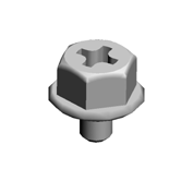 (x6)FLANGED HEXAGONAL HEAD BOLT:M3*4
