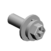 (x24)HEXAGONAL BOLT:DOUBLE SCREW:M4X12