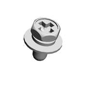 (x2)HEXAGONAL BOLT:DOUBLE:SCREW:ROUND POINT:M3X7