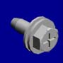 (x2)HEXAGONAL BOLT:DOUBLE:SCREW:ROUND POINT:M3X7