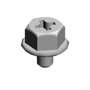 (x2)FLANGED HEXAGONAL HEAD BOLT:M3*4