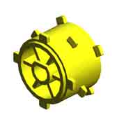 PULLEY:DUPLEX SUB-UNIT:S2M:36T:COUPLING