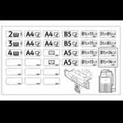 DECAL:PAPER TRAY:SIZE INDICATION