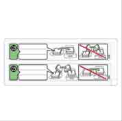 (x3)DECAL:CAUTION CHART:PAPER SET DIRECTION