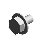 (x2)HEXAGONAL HEAD BOLT W/WASHER:M3X6