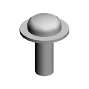 (x3)SCREW:POLISHED ROUND:M3X8