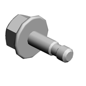 FLANGED HEXAGONAL HEAD BOLT:M3X6