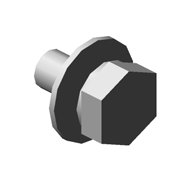 HEXAGONAL HEAD BOLT W/WASHER:M3X6