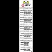 DECAL:H-TEMP WARNING:FUSING201807-11 O/O