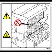 DECAL:H-TEMP WARNING:FUSING:FRONT