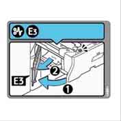 DECAL:PAPER JAM:EXIT:LEFT LOWER