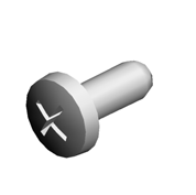 (x4)BINDING HEAD SCREW:ROUND POINT:M3X8