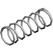 (x2)COMPRESSION SPRING:PRESSURE:END FENCE