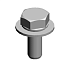 HEXAGONAL BOLT:W/WASHER:M3X8
