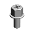 (x2)FLANGED HEXAGONAL HEAD BOLT:M4X8