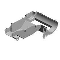 DUCT:CONNECTING:ABSORB DUST SUB-UNIT:LEFT