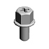 (x2)FLANGED HEXAGONAL HEAD BOLT:M4X8