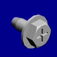 Шестигранный болт М3x8  (100 штук  в  упаковке), HEXAGONAL BOLT-W/WASHER-M3X8