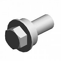 HEXAGON HEAD SCREW:WASHER:M4X10:ASS'Y