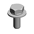 HEXAGONAL BOLT:W/WASHER:M3X8
