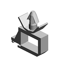 Опора-фиксатор серого цвета, (x2)CLAMP:LWSM-0306H GRAY