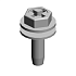 (x3)TAPPING SCREW:WASHER:3X10