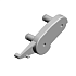 Ricoh Pro C5200s, SR5080. Кронштейн со штырьком., LEVER:DRIVEN:GATHERING ROLLER:FRONT