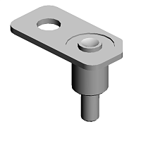 Кронштейн со штифтом, BRACKET:PIN:STRETCH:TRAY:PEEN201406-02 X/O