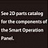 See 2D parts catalog for the components of the Smart Operation Panel.